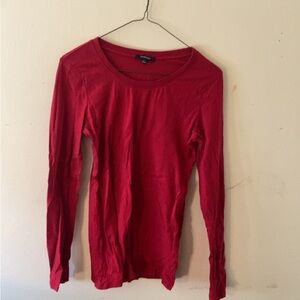 Red Long Sleeve Women's Top
